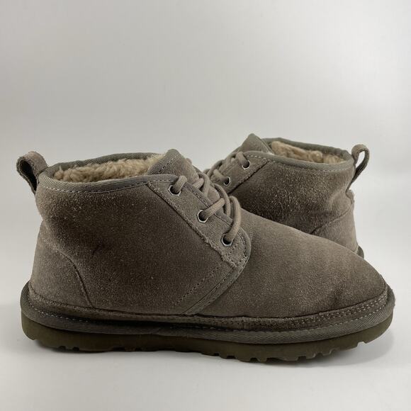 UGG Neumel Shearing Lined Chukka Boots Mens Size 6 Charcoal Light Gray - Picture 6 of 11